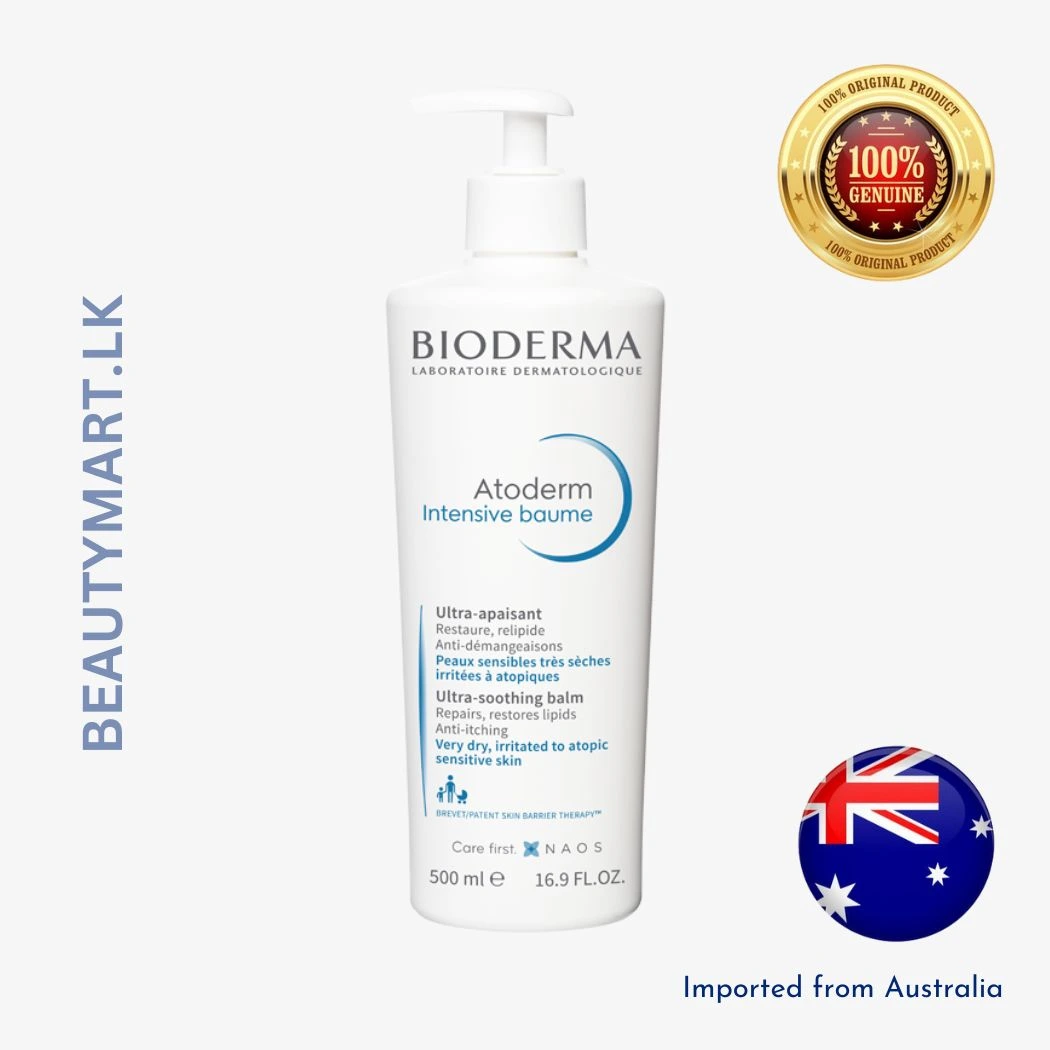 bioderma atoderm intensive baume barrier-replenishing moisturiser 500ml bioderma atoderm intensive baume barrier-replenishing moisturiser 500ml
