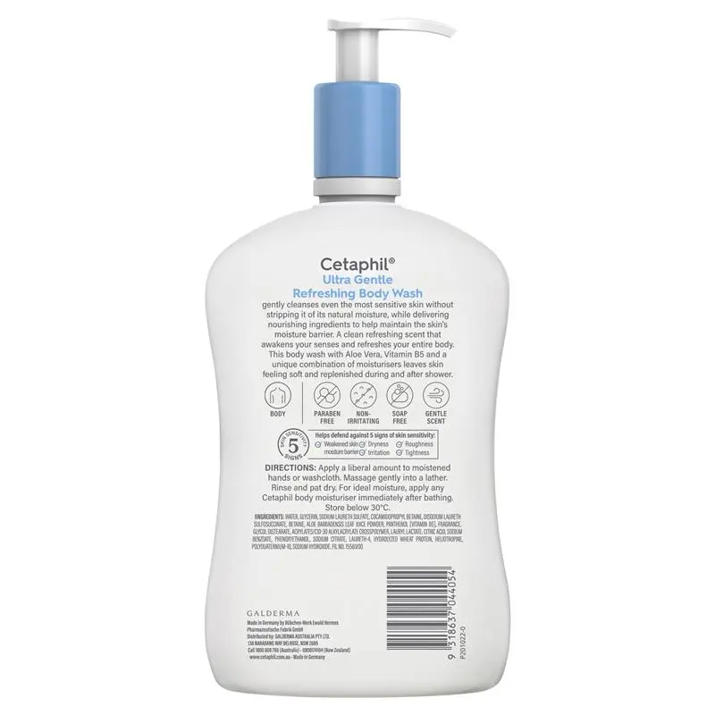 Cetaphil Ultra Gentle Refreshing Body Wash 1L Cetaphil Ultra Gentle Refreshing Body Wash 1L