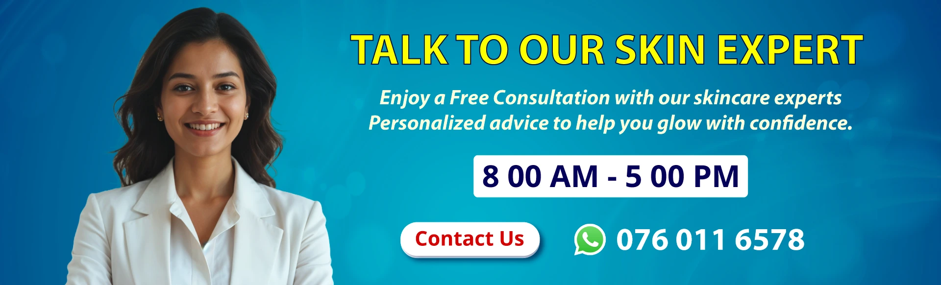 Talk to our skin expert big banner