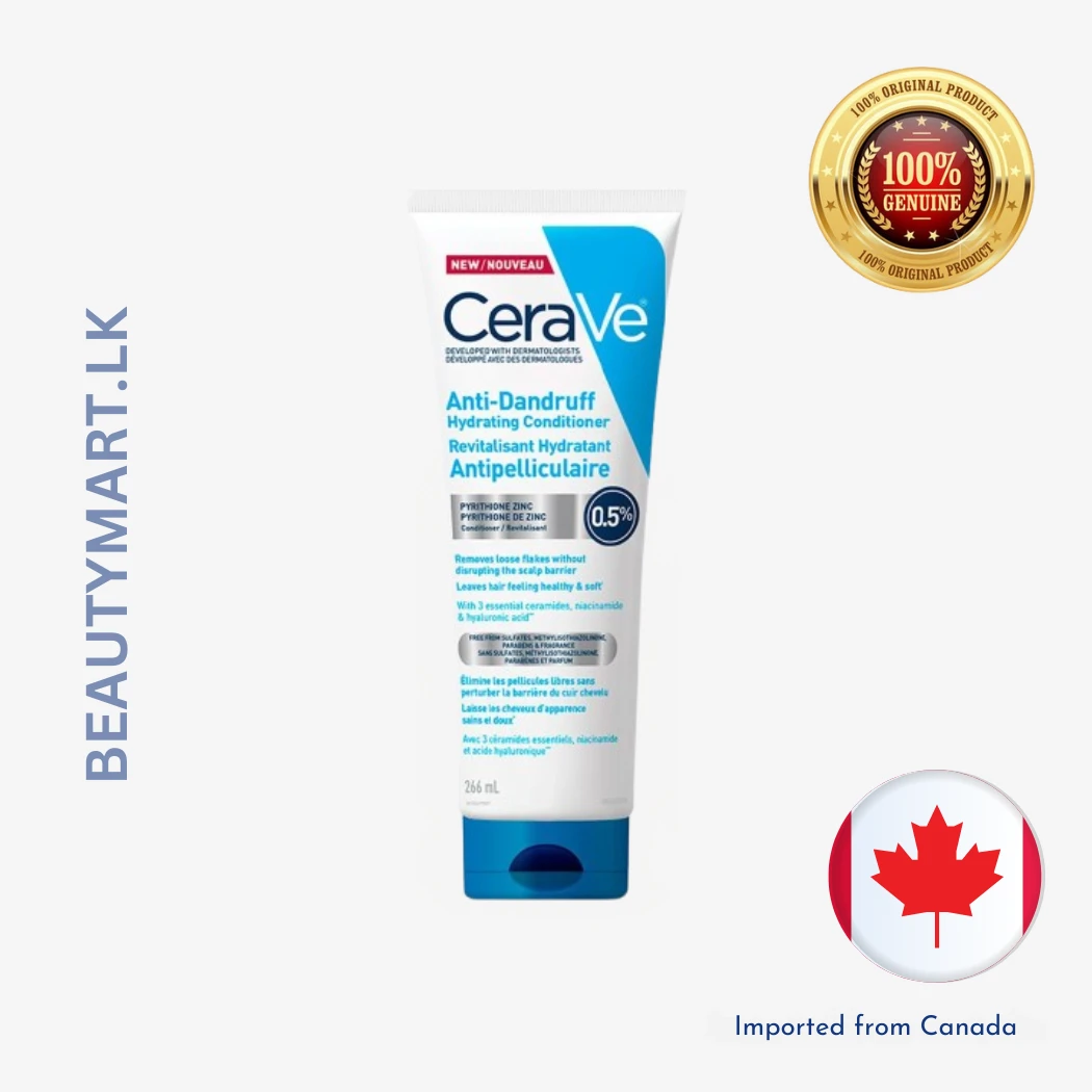 cerave-anti-dandruff-hydrating-conditioner-266ml CeraVe Anti-Dandruff Hydrating Conditioner 266ml bottle for dandruff control and scalp hydration