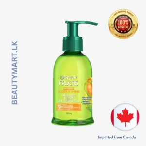 Garnier Fructis Sleek & Shine Anti-Frizz Serum 150ml green bottle with gold dropper, with argan oil from Morocco, for frizzy, dry & unmanageable hair