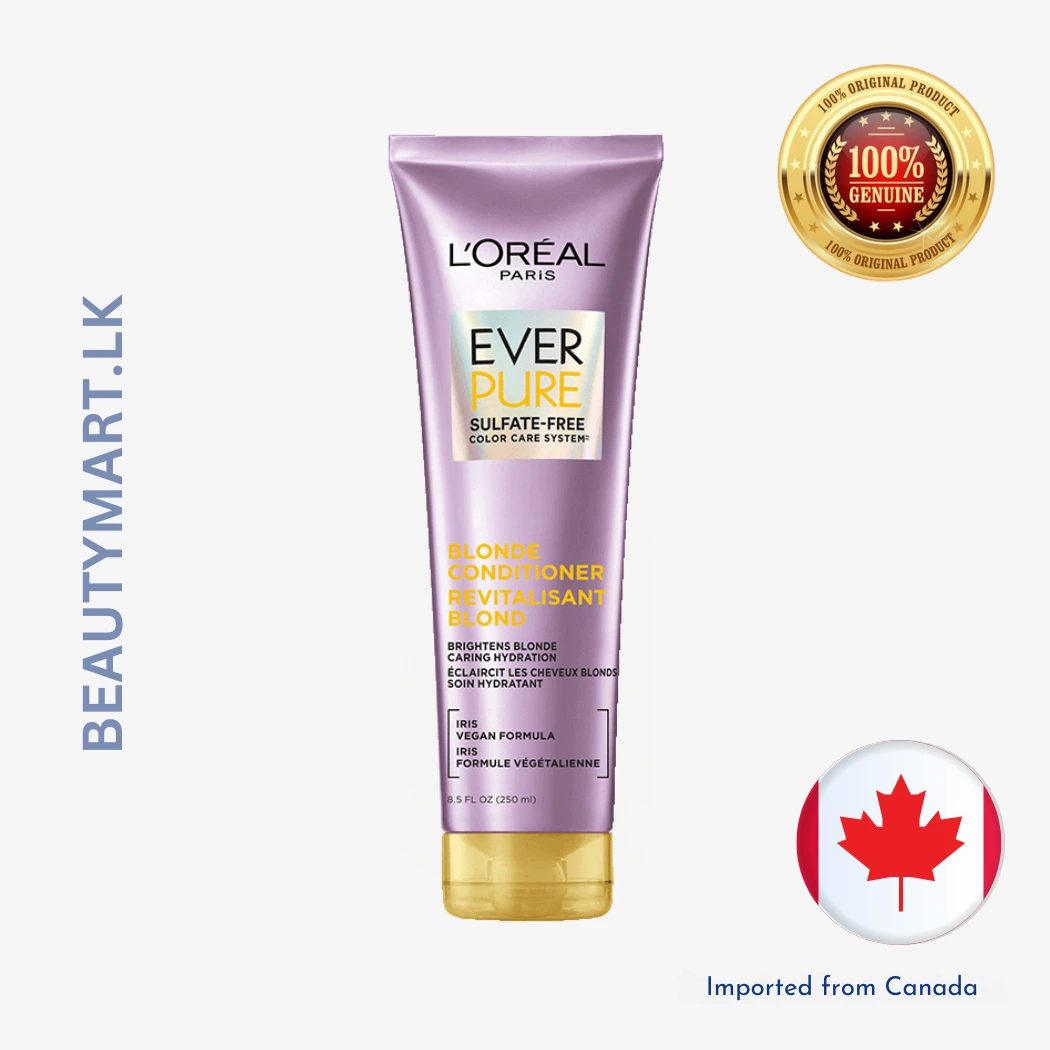 LOreal Paris EverPure Sulfate-Free Blonde Conditioner for Brightening Blonde Hair 250ml