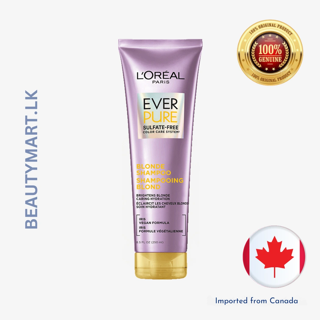 LOreal Paris EverPure Sulfate-Free Blonde Shampoo for Brightening Blonde Hair 250ml