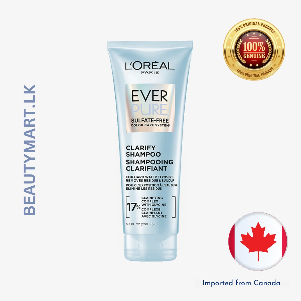 LOreal Paris EverPure Sulfate-Free Clarifying Shampoo for Hard Water Exposure and Build-Up 200ml