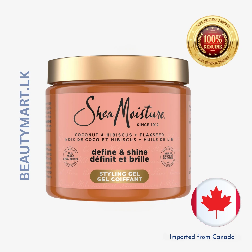 Shea Moisture Coconut & Hibiscus Define & Shine Styling Gel Infused With Glycerin, Coconut Oil and an Invigorating Sweet 425g Shea Moisture Coconut & Hibiscus Define & Shine Styling Gel 425g